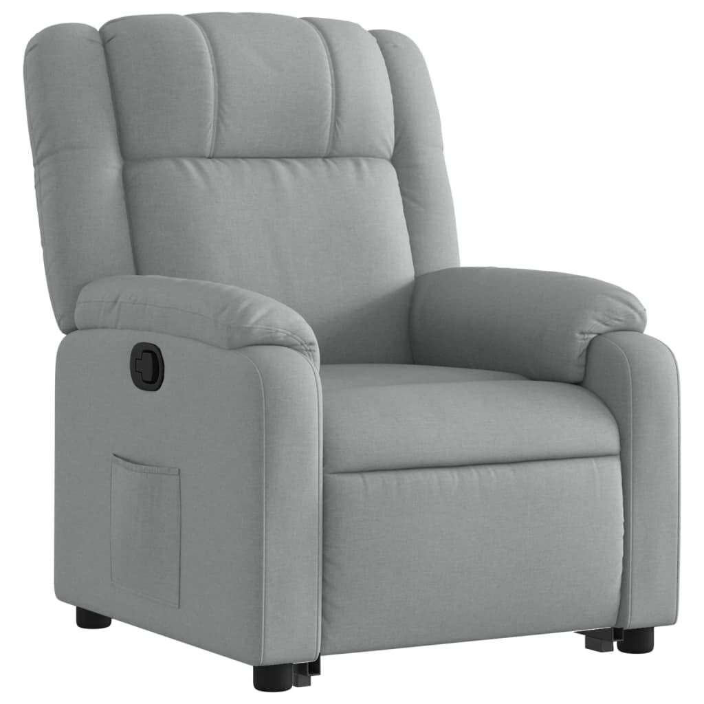 vidaXL Stand up Recliner Chair Light Grey Fabric