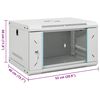 vidaXL 6U Wall Mounted Network Cabinet 19" IP20 53x40x30 cm