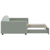 vidaXL Daybed with Trundle without Mattress Light Grey 100x190 cm