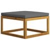 vidaXL 3 Piece Garden Lounge Set with Cushions Solid Acacia Wood
