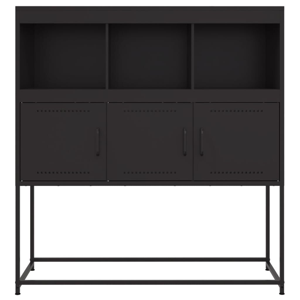 vidaXL Sideboard Black 100.5x39x107 cm Steel