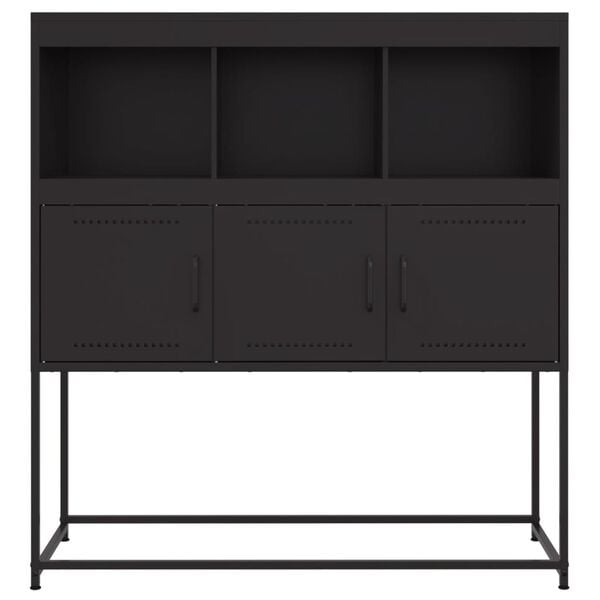 vidaXL Sideboard Black 100.5x39x107 cm Steel