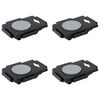 vidaXL Moving Dollies with 8 Wheels 4 pcs Black Polypropylene 150 kg