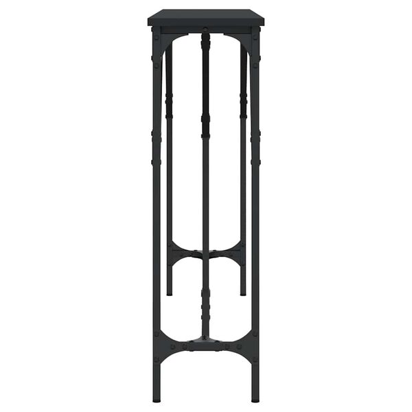 vidaXL Console Table Black 140x23x75 cm Engineered Wood