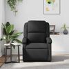 vidaXL Recliner Chair Black Real Leather