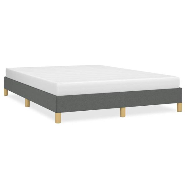vidaXL Bed Frame without Mattress Dark Grey 152x203 cm Queen Fabric
