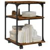vidaXL Printer Stand 3-Tier Smoked Oak 43x48x64 cm Engineered Wood