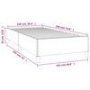 vidaXL Bed Frame without Mattress Light Grey 100x190 cm Twin Fabric