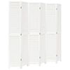 vidaXL Room Divider&nbsp;6 Panels White Solid Wood Paulownia