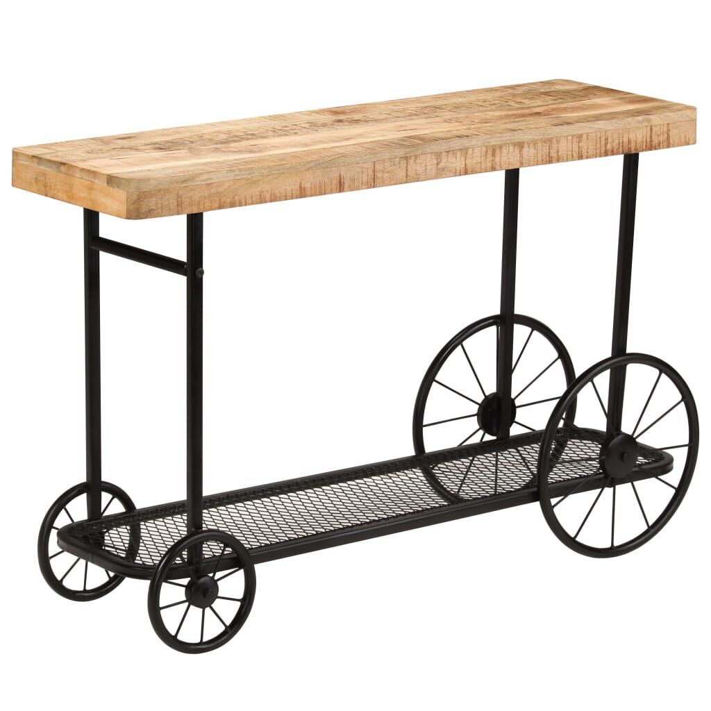 vidaXL Console Table Solid Mango Wood 115x36x76 cm
