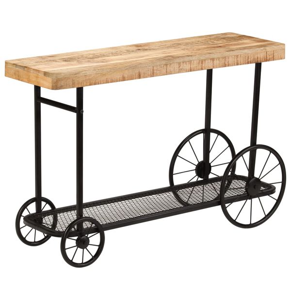 vidaXL Console Table Solid Mango Wood 115x36x76 cm
