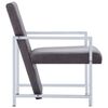 vidaXL Armchair with Chrome Feet Dark Gray Velvet