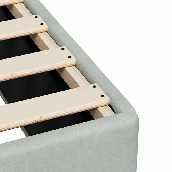 vidaXL Bed Frame without Mattress Light Grey Twin Velvet
