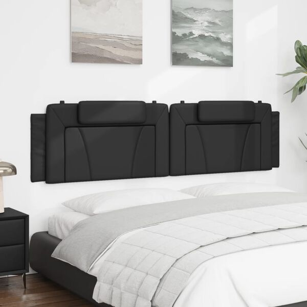 vidaXL Headboard Cushion "Viana" Black 193 cm Faux Leather
