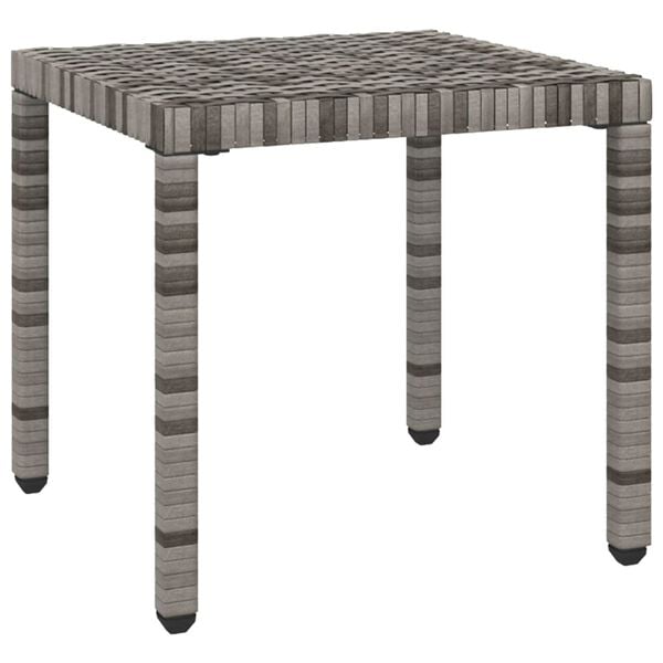vidaXL Sun Loungers 2 pcs with Table Poly Rattan Grey
