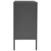 vidaXL Sideboard Anthracite 75x35x70 cm Steel and Tempered Glass