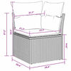 vidaXL Garden Sofa Set with Cushion 8 pcs Black Poly rattan