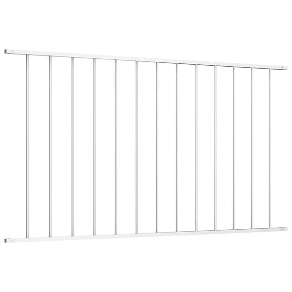 vidaXL Fence Panel Powder-coated Steel 1.63x0.75 m White