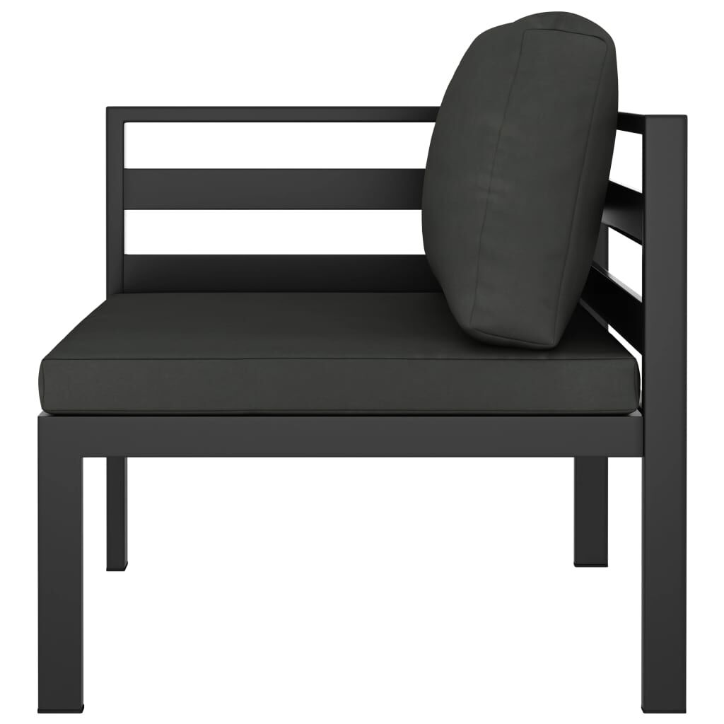 vidaXL 5 Piece Garden Lounge Set with Cushions Aluminium Anthracite