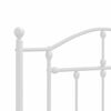 vidaXL Metal Bed Frame without Mattress with Footboard White 100x200cm