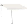 vidaXL Freestanding Automatic Awning 300x250 cm Cream