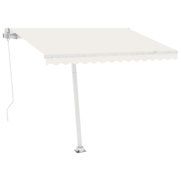 vidaXL Freestanding Automatic Awning 300x250 cm Cream