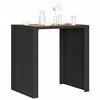 vidaXL Garden Bar Table with Acacia Wood Top Black 105x80x110 cm Poly Rattan