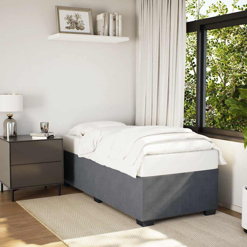 vidaXL Bed Frame without Mattress Dark Grey Twin Velvet