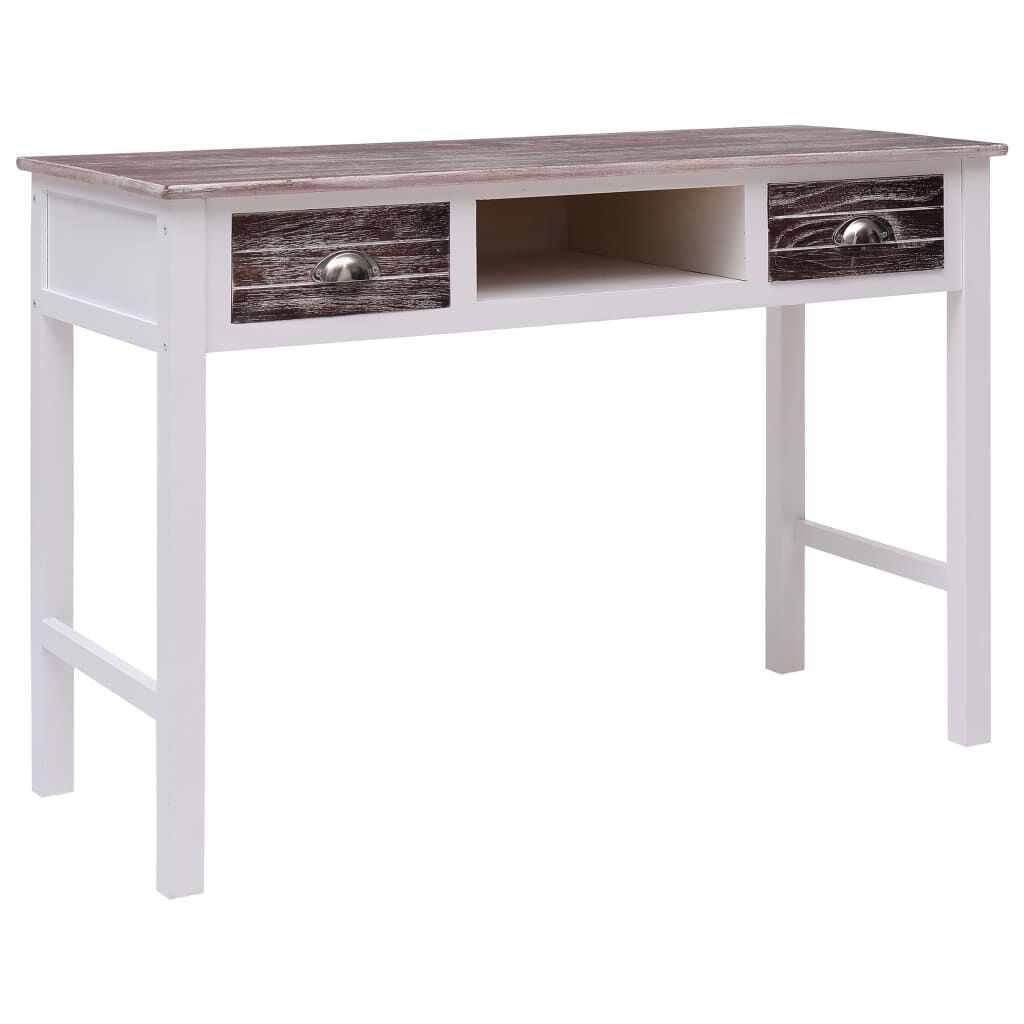 vidaXL Writing Desk Brown 110x45x76 cm Wood