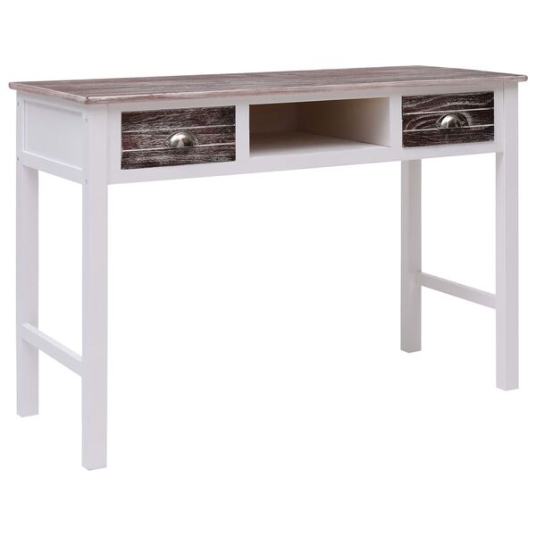vidaXL Writing Desk Brown 110x45x76 cm Wood