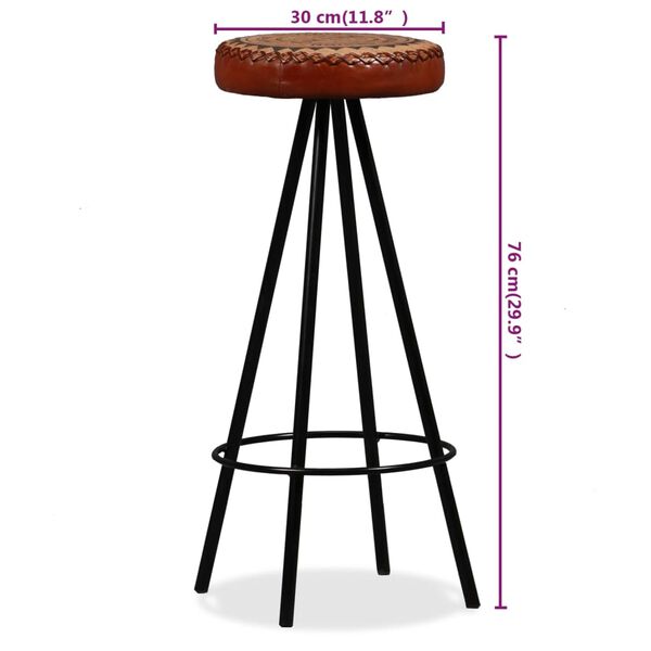 vidaXL Bar Set 3 Pieces Solid Wood Reclaimed. Genuine Leather & Canvas