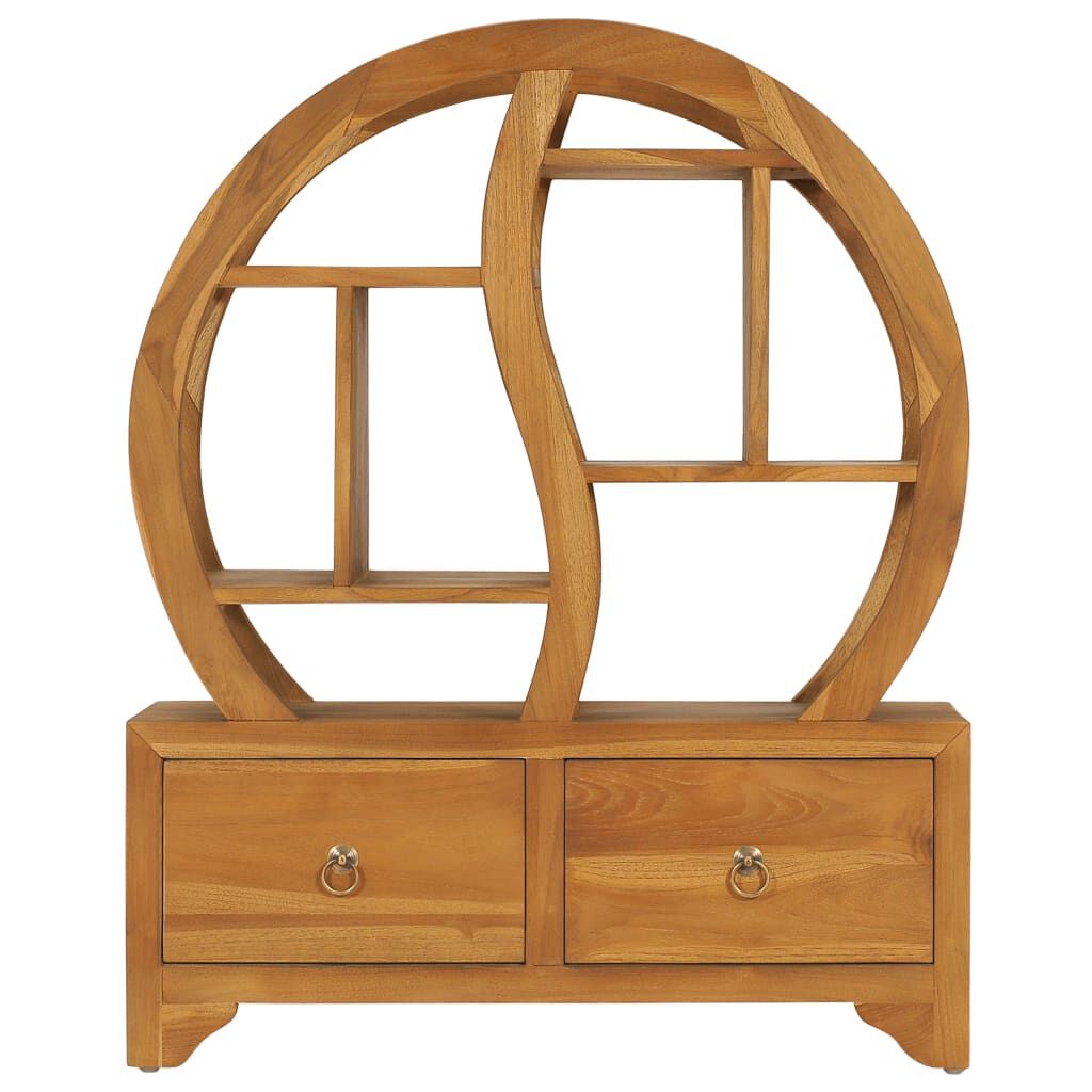 vidaXL Cabinet with Yin Yang Shelf 68x26x83 cm Solid Teak Wood