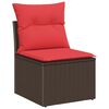 vidaXL Garden Sofa Set with Cushion 10 pcs Brown Poly rattan
