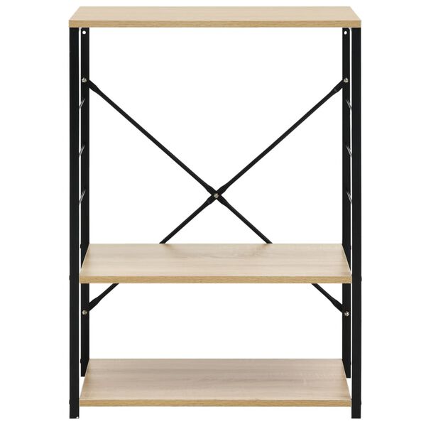 vidaXL Microwave Cabinet Black and Oak 60x39.6x79.5 cm Engineered Wood