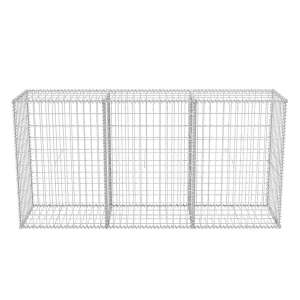 vidaXL Gabion Basket Galvanised Steel 200x50x100 cm