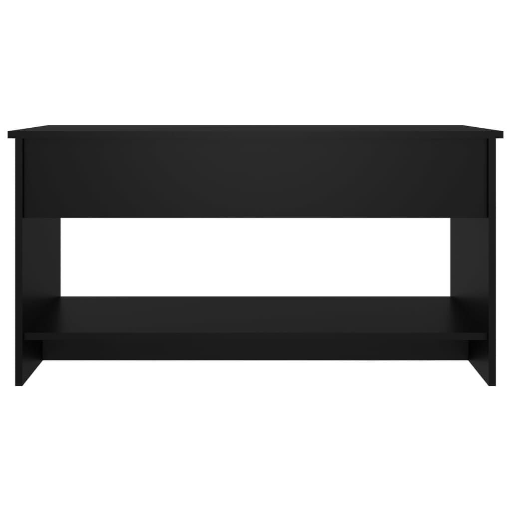 vidaXL Coffee Table Black 102x50x52.5 cm Engineered Wood