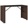 vidaXL 9 Piece Garden Bar Set Brown Poly Rattan