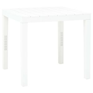 vidaXL Garden Table White 78x78x72 cm Plastic
