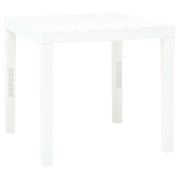 vidaXL Garden Table White 78x78x72 cm Plastic
