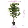 vidaXL Artificial Lemon Tree with 3 Trunks Green 120 cm PP