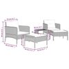 vidaXL 5 Piece Garden Lounge Set with Cushions Grey Poly Rattan