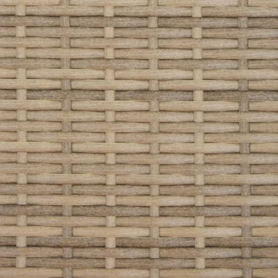 vidaXL Garden Sofa 2-Seater with Stools Beige Poly Rattan