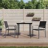vidaXL Garden Chairs 2 pcs Black 54x62.5x89 cm Poly Rattan