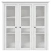 vidaXL Cabinet with Glass Doors BODO White Solid Wood Pine
