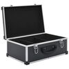 vidaXL CD Case for 60 CDs Aluminium ABS Black