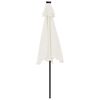 vidaXL Garden Parasol with Steel Pole White 225x225x212 cm