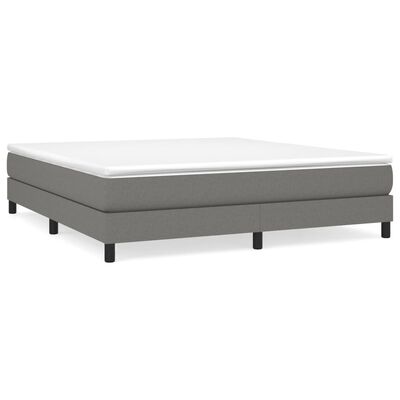 vidaXL Box Spring Bed Frame Dark Grey 183x213cm California King Fabric