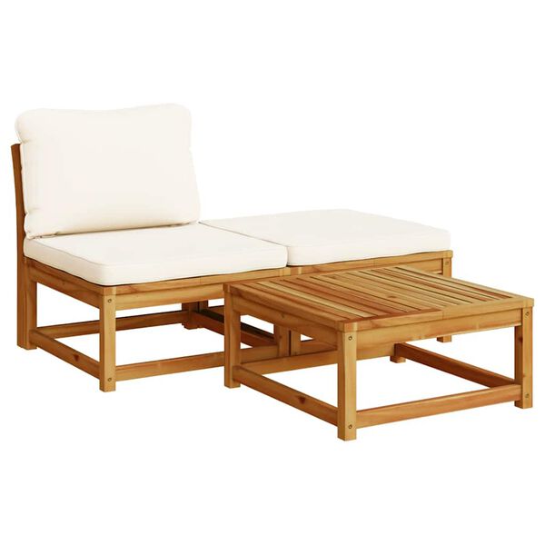 vidaXL 6 Piece Garden Lounge Set with Cushions Solid Wood Acacia