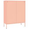 vidaXL Drawer Cabinet Pink 80x35x101.5 cm Steel