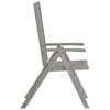 vidaXL Garden Reclining Chairs with Cushions 8 pcs Grey Solid Wood Acacia